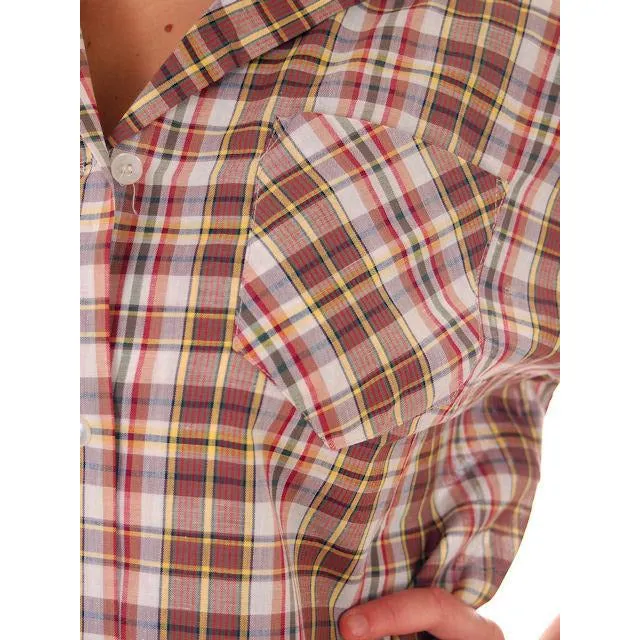 Vintage Ladies Blouse Plaid Short Sleeved NOS L-XL 1950s Kerrybrooke Sears RYG