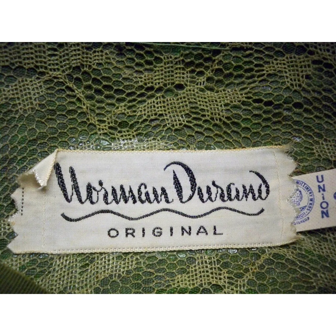 Vintage Ladies  Feather Hat  w/ "Bangs" 1950s Bright Green & Red Norman Durand