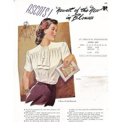 Vintage Maisonette Fabric Swatch 1940s 8x11 439