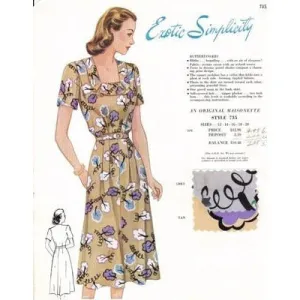 Vintage Maisonette Fabric Swatch 1940s 8x11 735