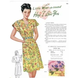Vintage Maisonette Fabric Swatch 1940s 8x11 962