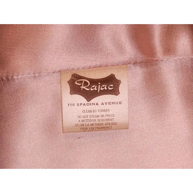 Vintage Mottled Beige Suede Trench Coat Fox Collar 1970S Medium