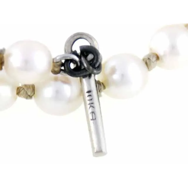 Vintage Necklace Genuine 3-5mm  Pearls W 10K Clasp