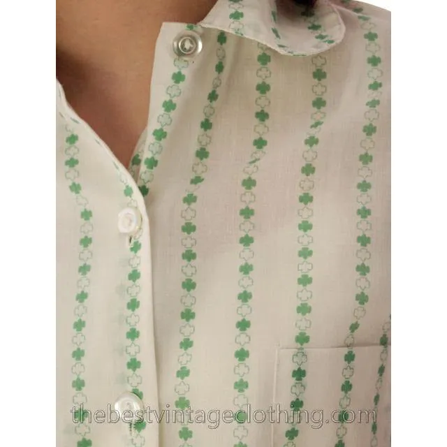 Vintage Official Girl Scout Blouse Girls Size 14 1960s