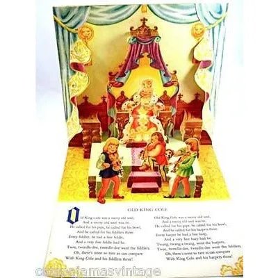 Vintage Pop Up Story Book Old King Cole Geraldine Clyne 1950s
