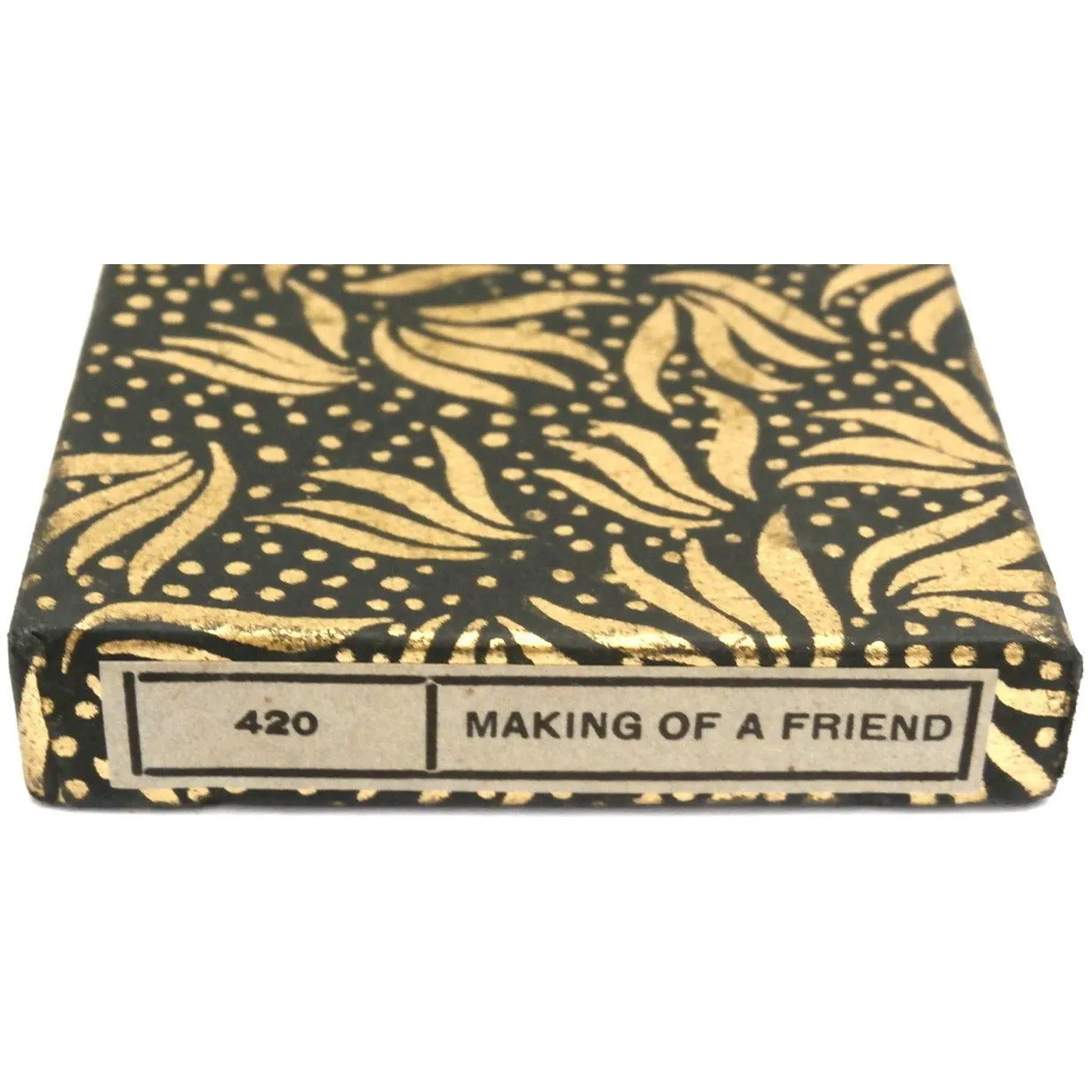 Vintage Reverse Painting on Glass " The Making of  a Friend" 1950s New in BOX
