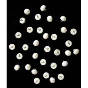 Vintage Round Ivory Plastic Shank Buttons 1950S 33