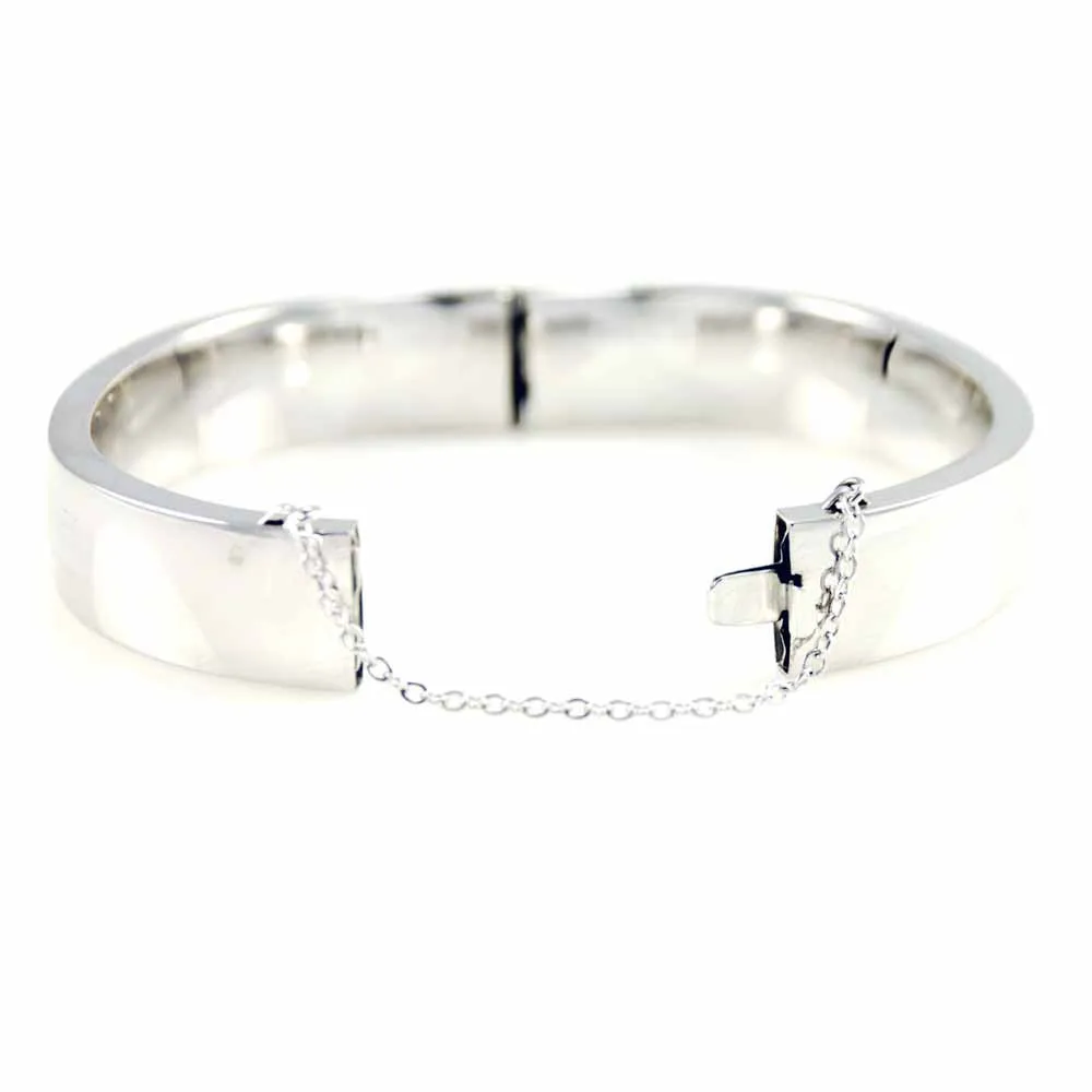 Vintage Sterling Silver Hinged Bracelet Classic 1980S