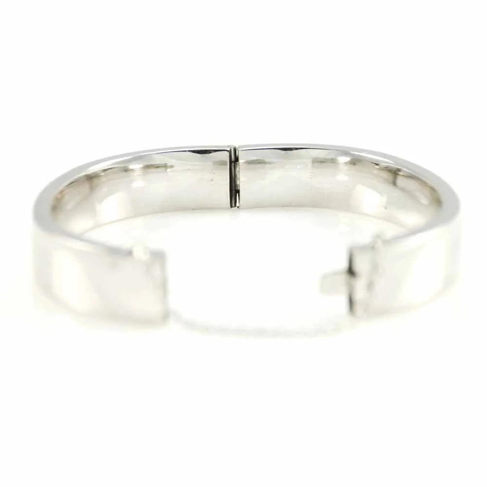 Vintage Sterling Silver Hinged Bracelet Classic 1980S