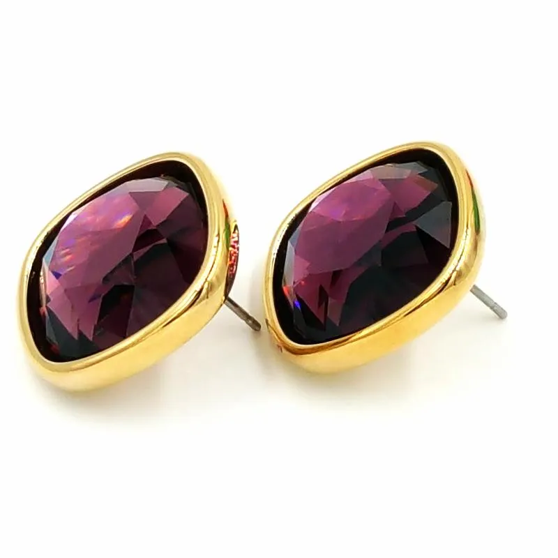 Vintage Swarovski Earrings with 3/4 Inch Faceted Crystals and Lots of Sparkle