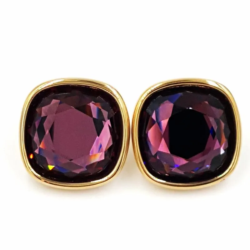 Vintage Swarovski Earrings with 3/4 Inch Faceted Crystals and Lots of Sparkle