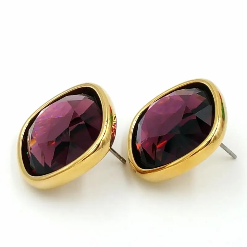 Vintage Swarovski Earrings with 3/4 Inch Faceted Crystals and Lots of Sparkle