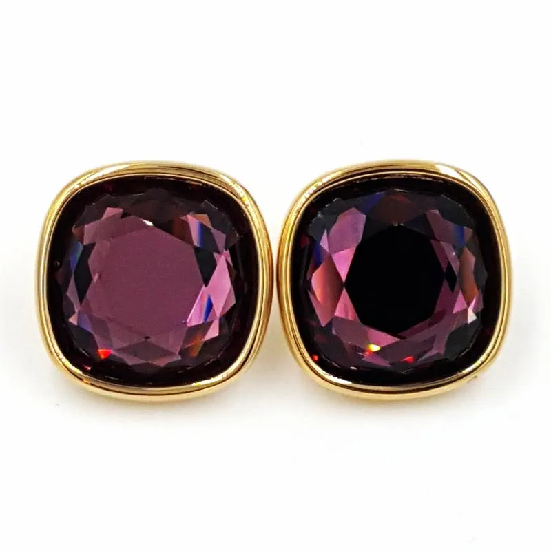 Vintage Swarovski Earrings with 3/4 Inch Faceted Crystals and Lots of Sparkle