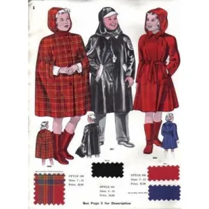 Vintage Ward Stilson Rain-Wear Ad 1940S W/ Fabric Swatches 7PG