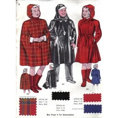 Vintage Ward Stilson Rain-Wear Ad 1940S W/ Fabric Swatches 7PG