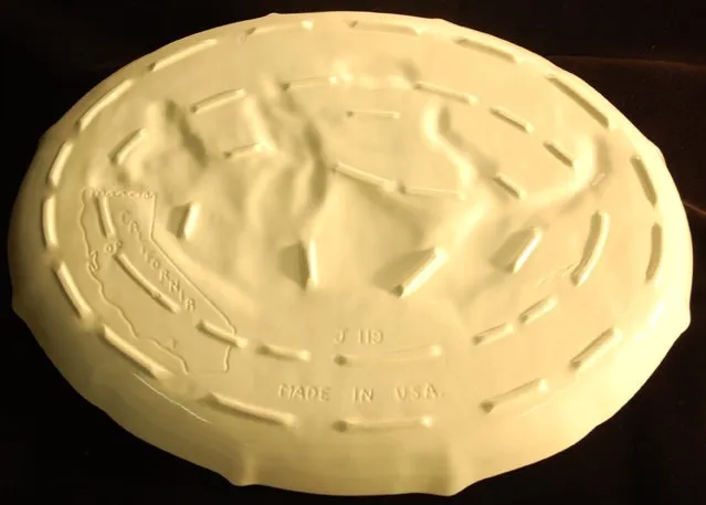 Vintage Western Platter of Longhorn by Marcia of California