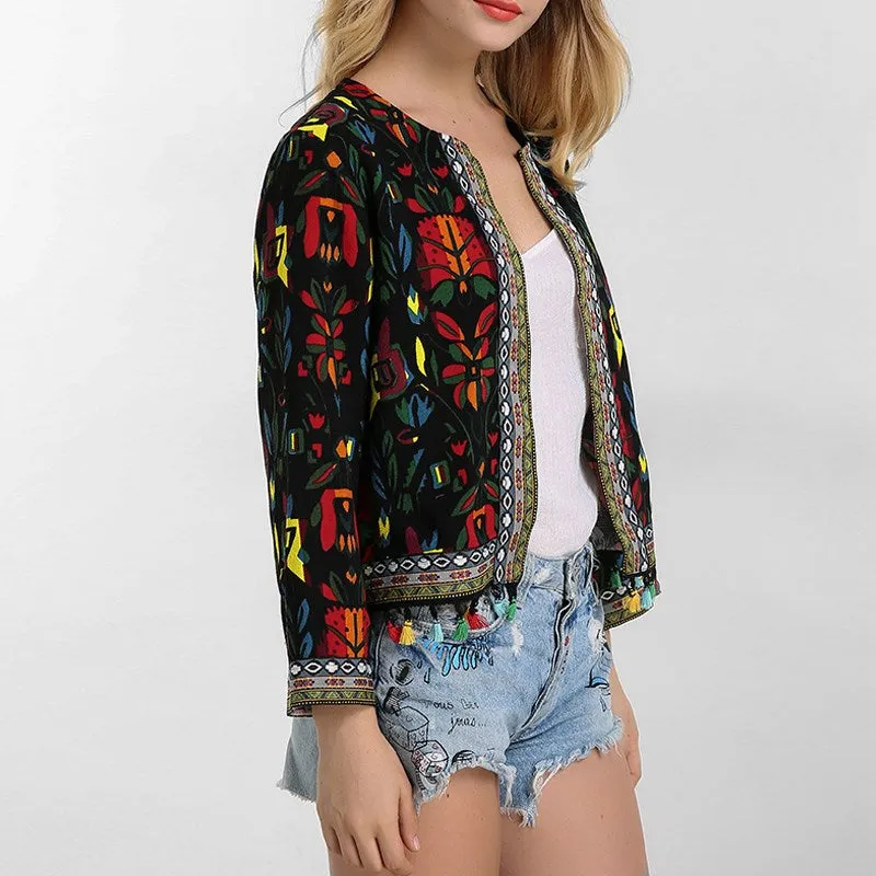 Vintage Women Coat - Aztec Designed