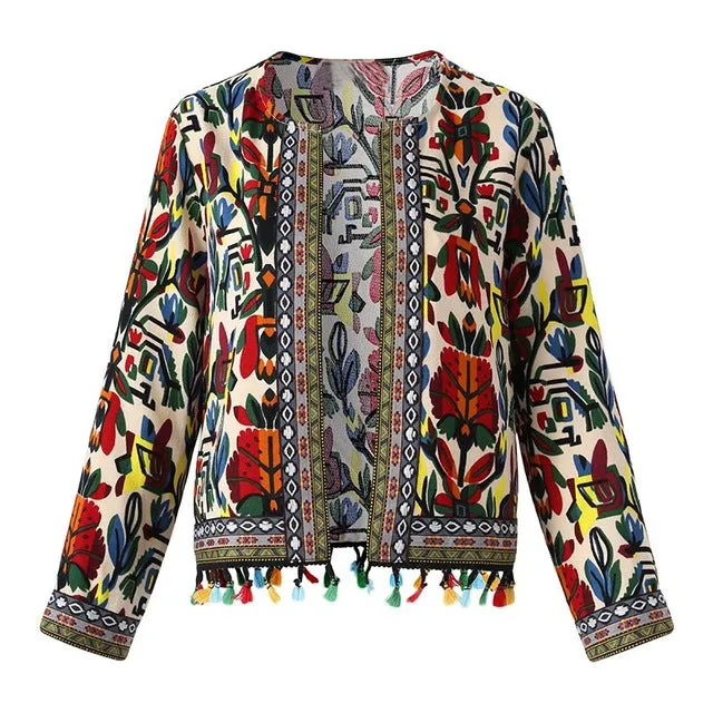 Vintage Women Coat - Aztec Designed