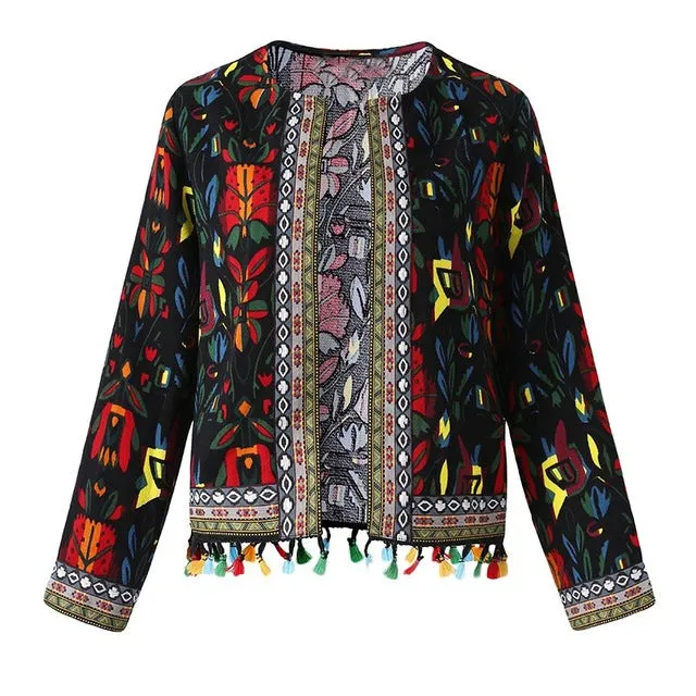 Vintage Women Coat - Aztec Designed