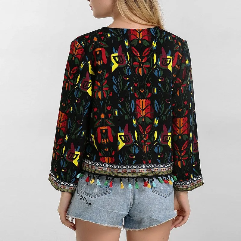 Vintage Women Coat - Aztec Designed