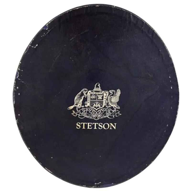 Vtg  Stetson Twenty Homburg  sz 7 1/8 Long Oval Gray   Hat Box 19560s