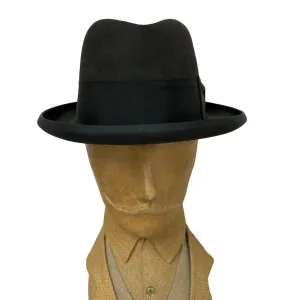 Vtg  Stetson Twenty Homburg  sz 7 1/8 Long Oval Gray   Hat Box 19560s