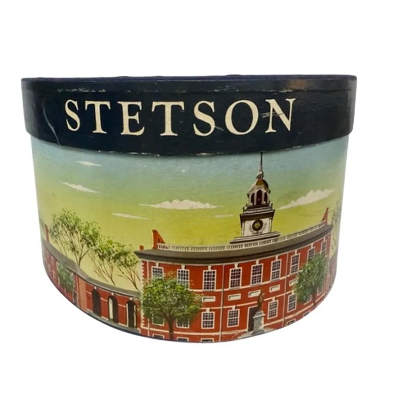 Vtg  Stetson Twenty Homburg  sz 7 1/8 Long Oval Gray   Hat Box 19560s