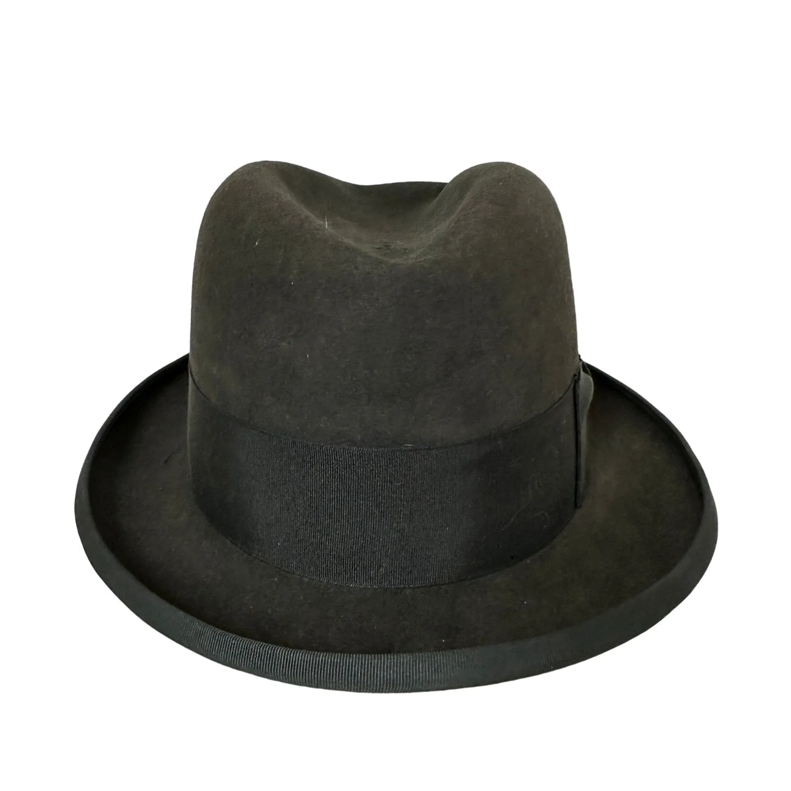Vtg  Stetson Twenty Homburg  sz 7 1/8 Long Oval Gray   Hat Box 19560s
