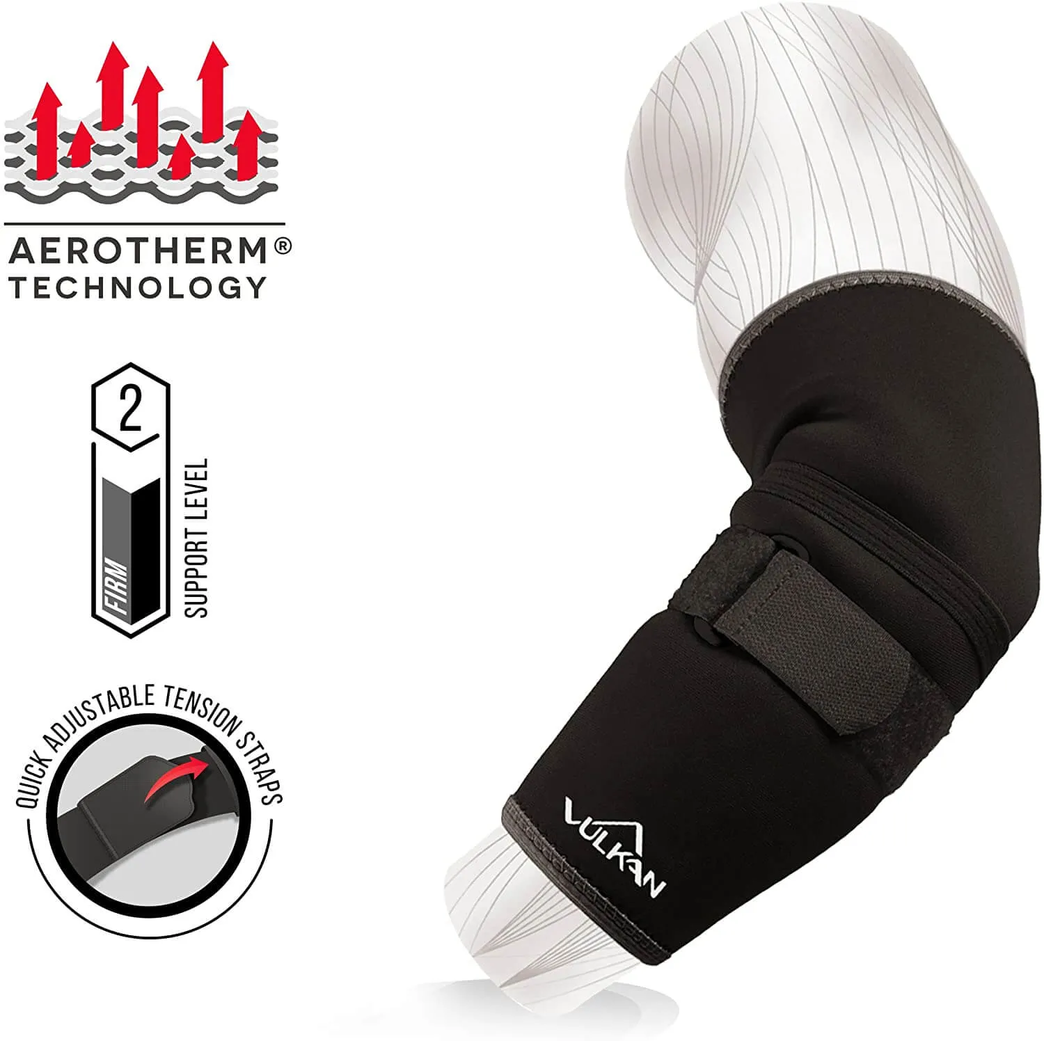 Vulkan Classic Elbow Support with Strap