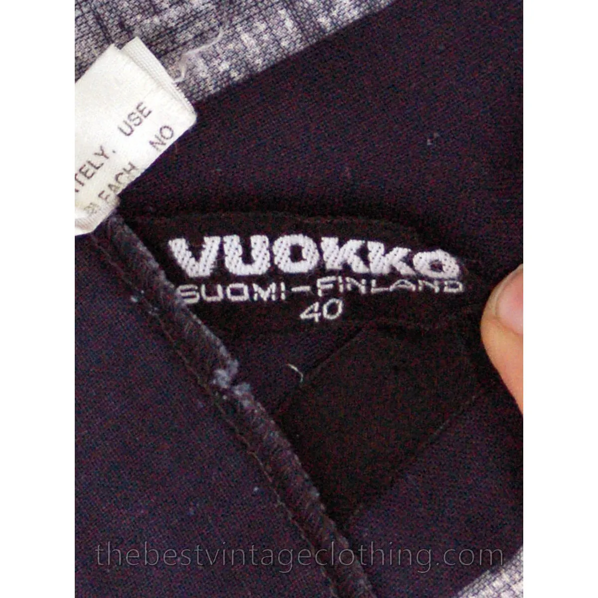 Vuokko Designer Iconic Tent Dress Vintage 1970s  Navy Blue White Huge Stripes Size 40 S M