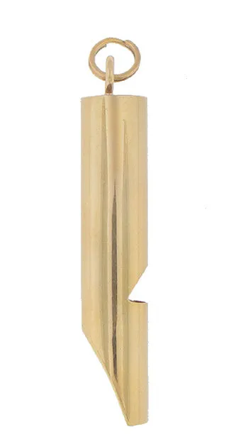 Whistle Pendant in 14 Karat Yellow Gold