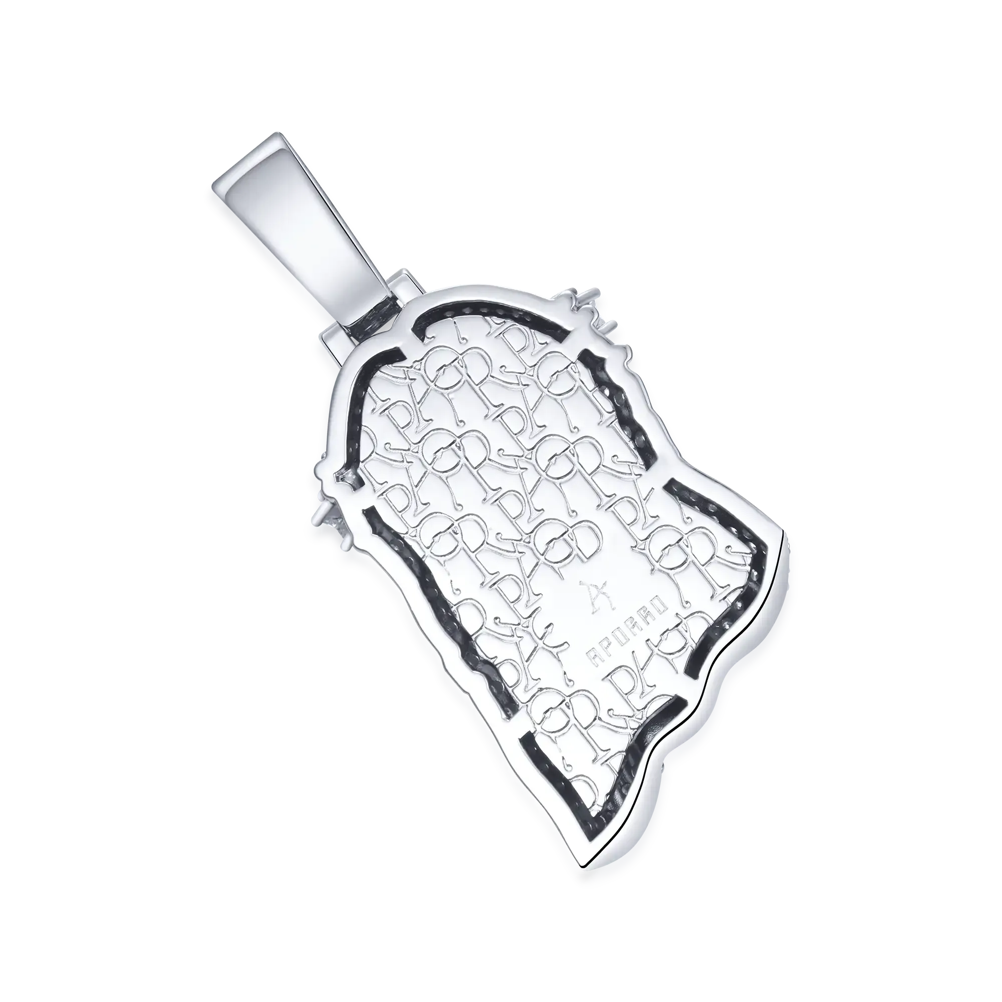 White Gold Stellar Jesus Pendant -  Large