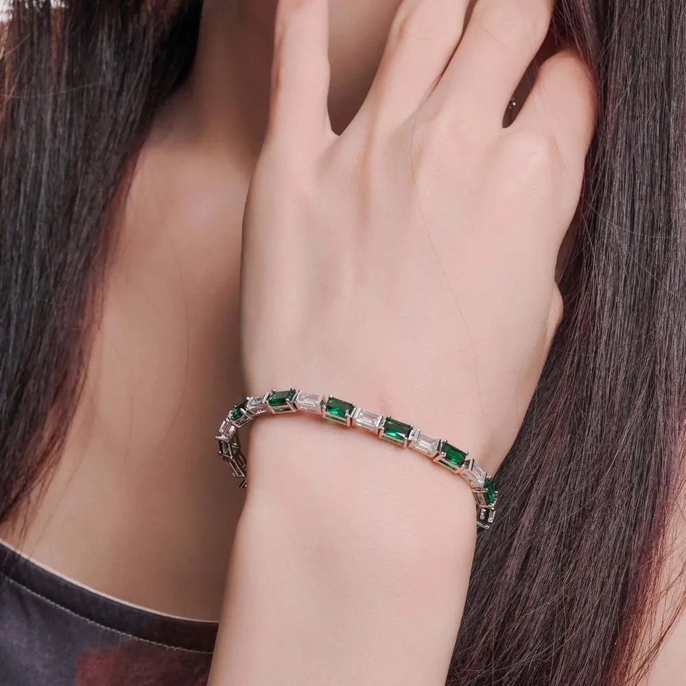 WIC | Emerald T Square Diamond Bracelet