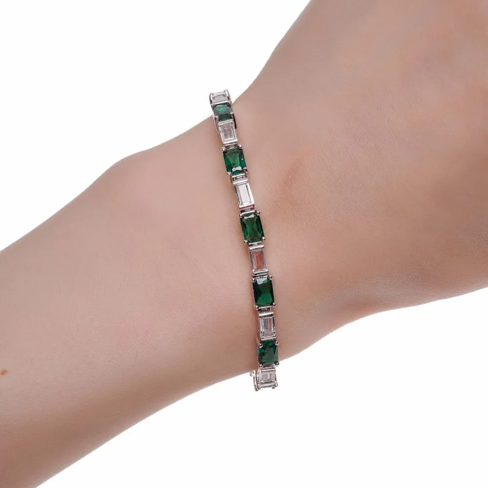 WIC | Emerald T Square Diamond Bracelet