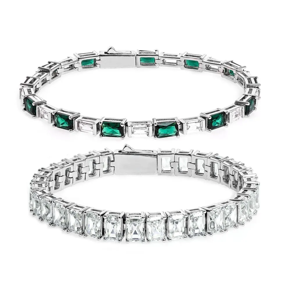 WIC | Emerald T Square Diamond Bracelet