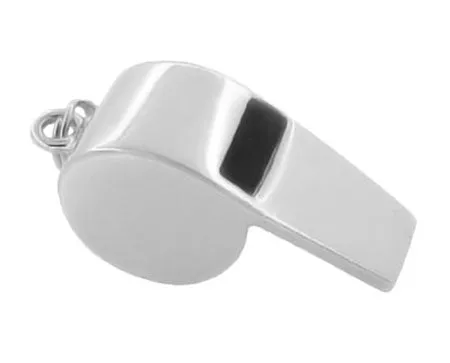 Working Whistle Charm Pendant in 14 Karat Gold