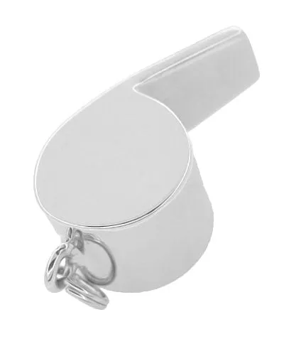 Working Whistle Charm Pendant in 14 Karat Gold