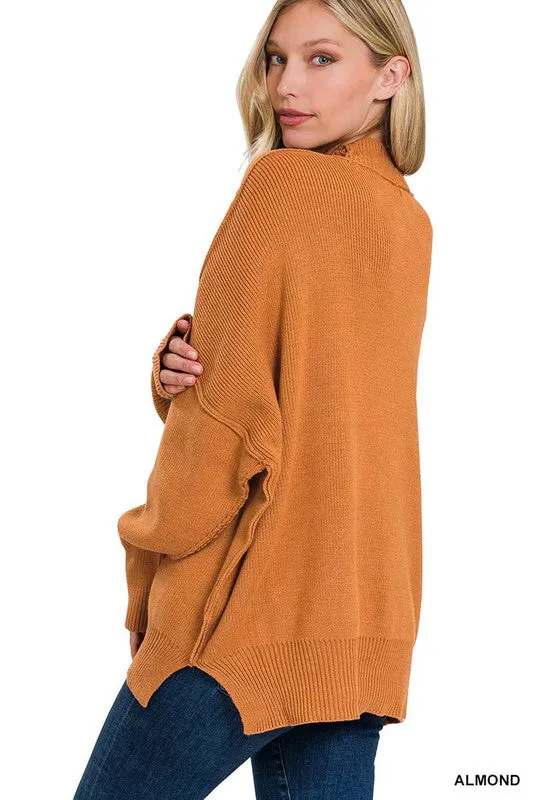 ZENANA Side Slit Oversized Sweater